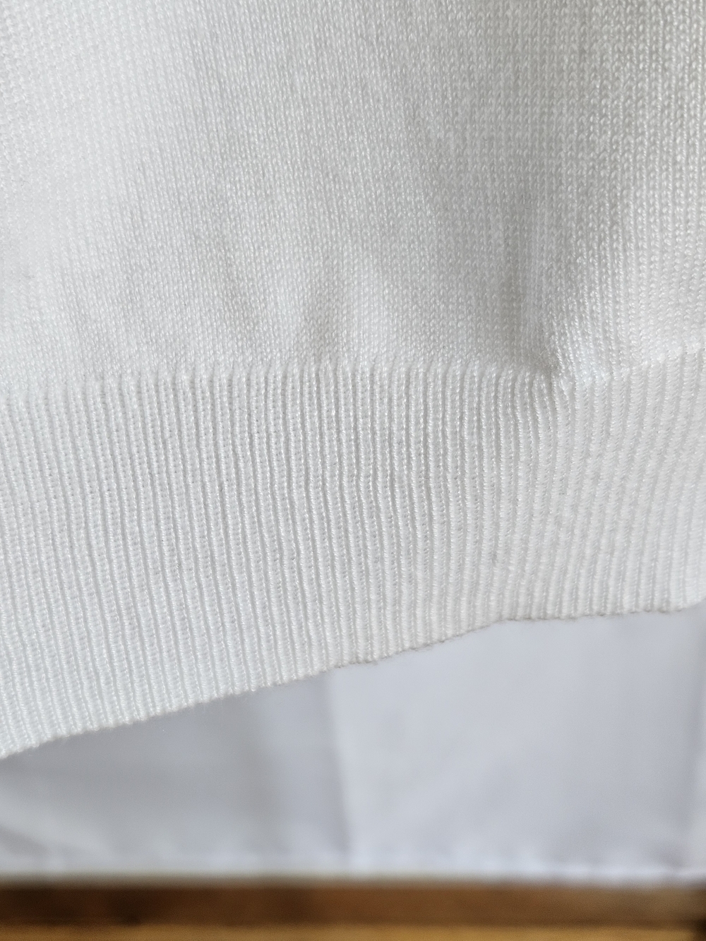 august silk White Cardigan with Black Trim - Picture 6 of 14